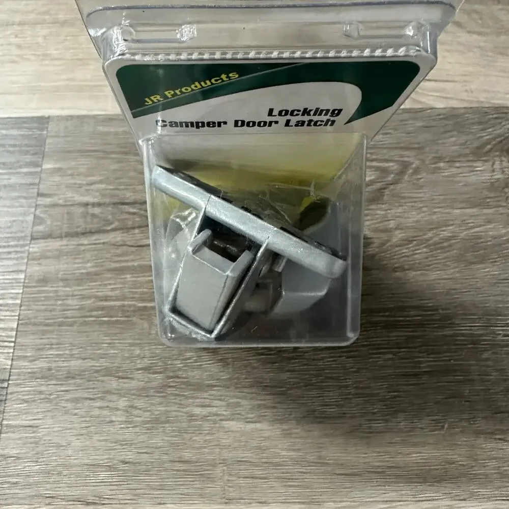 JR Products 10805 Coleman Locking Camper Latch Alloy Steel Silver